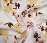 Rayon Crinkle 1D1492 Rayon Fabric - Beige/Mauve Crinkle Texture, 50/52" Width (1 Yard)