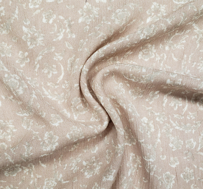Rayon Crinkle 1D1507 100 Percent Rayon Fabric - Tan Crinkle Texture, 50/52" Width (1 Yard)