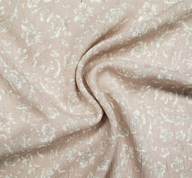 Rayon Crinkle 1D1507 100 Percent Rayon Fabric - Tan Crinkle Texture, 50/52" Width (1 Yard)
