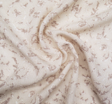 1 Yard Taupe Rayon Crinkle Fabric Lightweight 50/52" Wide Woven Crepon for Fashion Apparel
