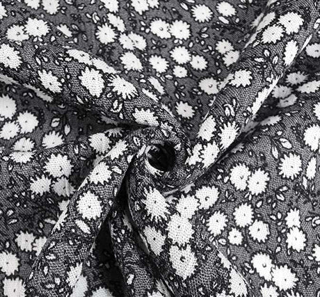 1D1528 Polar Night Rayon Crinkle Fabric - Polar Night, Crinkle Texture, 50/52" Width