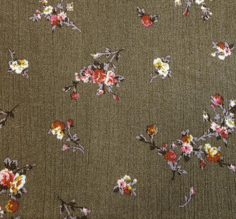 Rayon Crinkle 1D1536 100 Percent Rayon Fabric - Military Olive Crinkle Texture, 50/52" Width