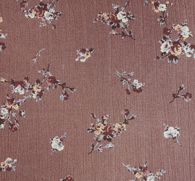 1D1536 Rose 100 Percent Rayon Fabric - Crinkle Texture, 50/52" Width (1 Yard)
