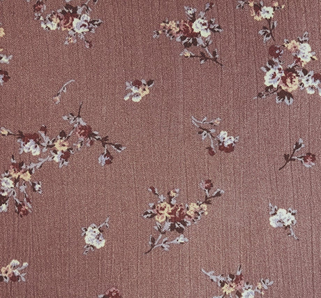 1D1536 Rose 100 Percent Rayon Fabric - Crinkle Texture, 50/52" Width (1 Yard)