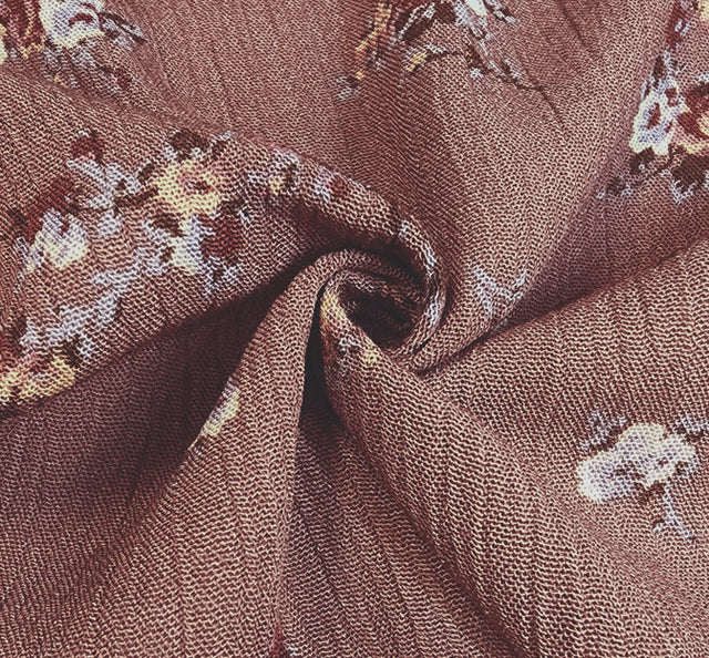 1D1536 Rose 100 Percent Rayon Fabric - Crinkle Texture, 50/52" Width (1 Yard)