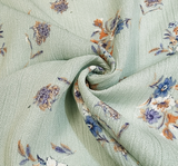 Rayon Crinkle 1D1537 Sky Rayon Fabric - Sky Crinkle Texture, 50/52" Width
