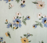 1D1583 Butterfly Green Rayon Crinkle Fabric - Butterfly Green Textured Crinkle, 50/52" Width (1 Yard)