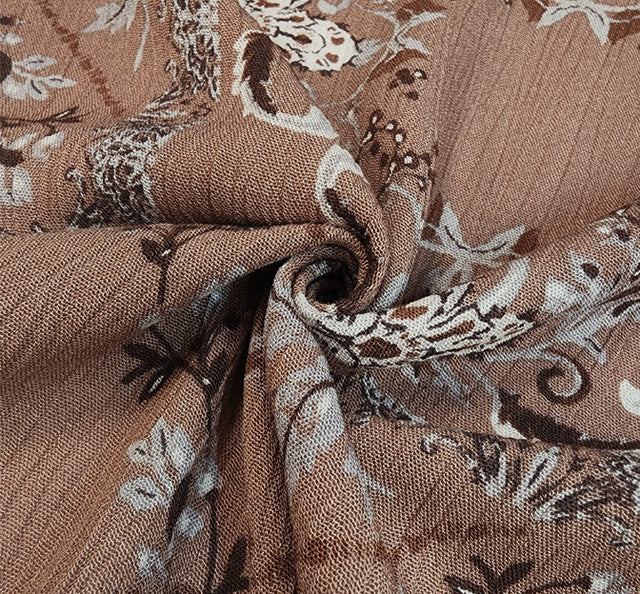 Rayon Crinkle 1D1587 Rose Rayon Fabric - Rose, Crinkle Texture, 50/52" Width (1 Yard)