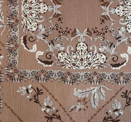 1 Yard Rose Rayon Crinkle Crepon Fabric Lightweight Apparel 50/52 Inches Wide