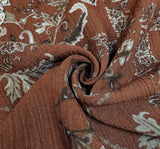 Rayon Crinkle 1D1587 Rayon Fabric - Rust, Textured Crinkle, 50/52" Width (1 Yard)