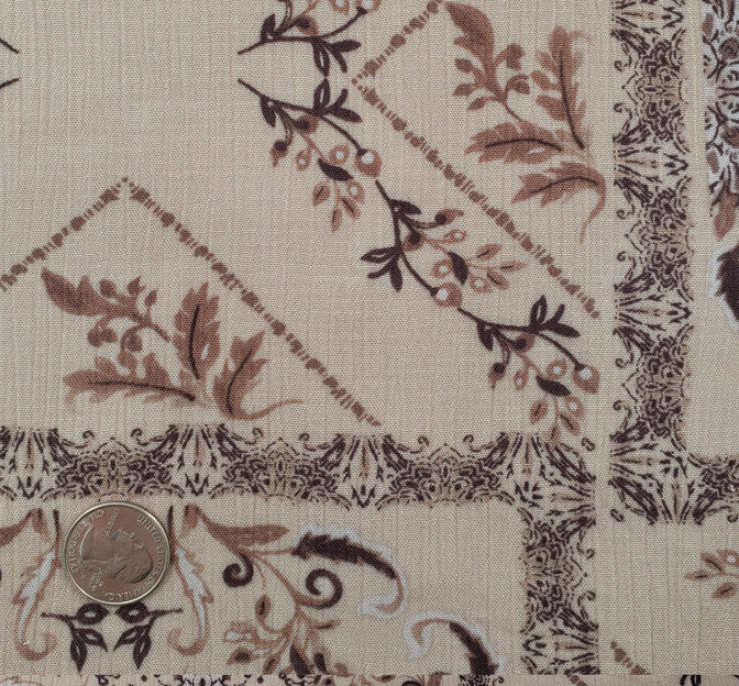 Rayon Crinkle 1D1587 Rayon Fabric - Taupe Crinkle Texture, 50/52" Width