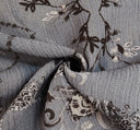1 yarda de tela arrugada de rayón color gris cálido texturizado, crepé para ropa, ancho de 50/52 pulgadas