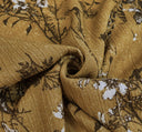 1 Yard Mustard Gold Rayon Crinkle Fabric Rayon Lightweight Apparel 50/52 Inch Width