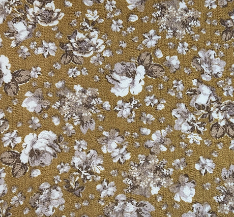 Rayon Crinkle 1D1590 100 Percent Rayon Fabric - Mustard Crinkle Texture, 50/52" Width