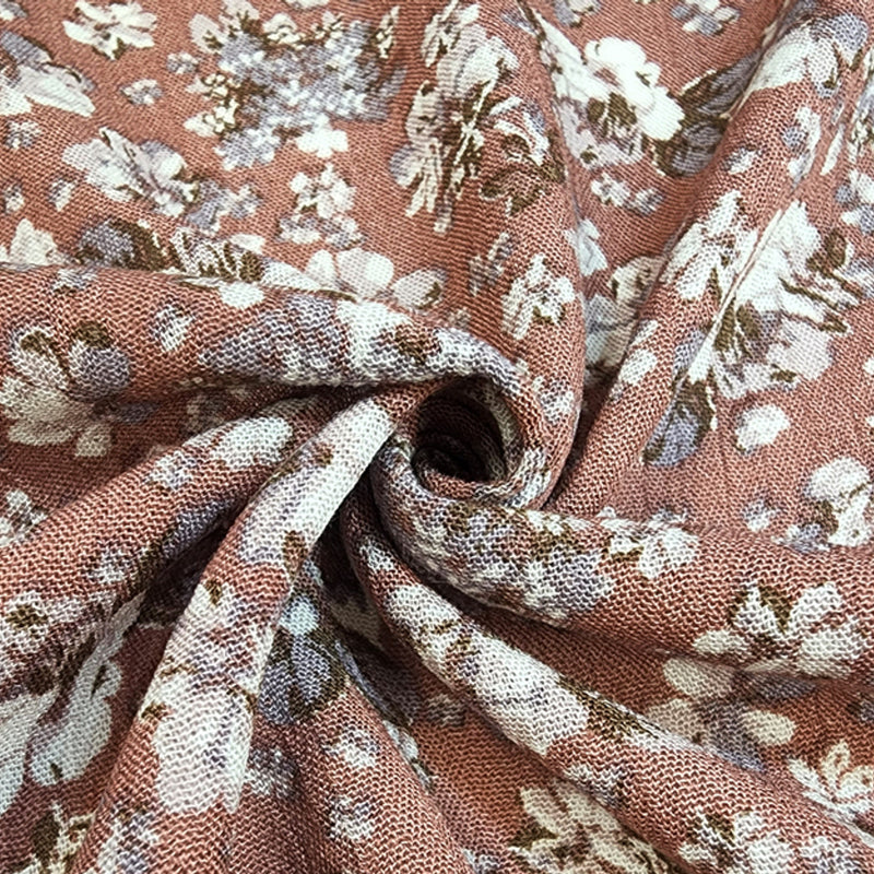1 Yard Rose Rayon Crinkle Fabric Rayon Lightweight Apparel 50/52 Inch Width