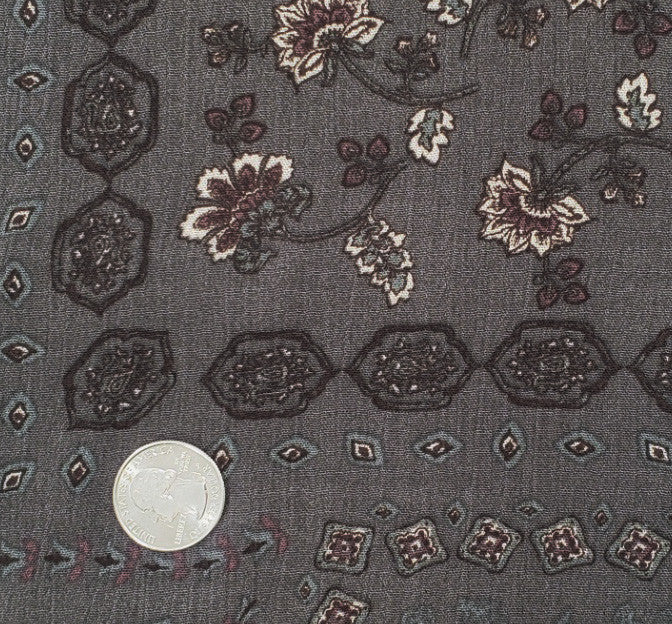 Rayon Crinkle 1D1601 100 Percent Rayon Fabric - Warm Gray, Crinkle Texture, 50/52" Width
