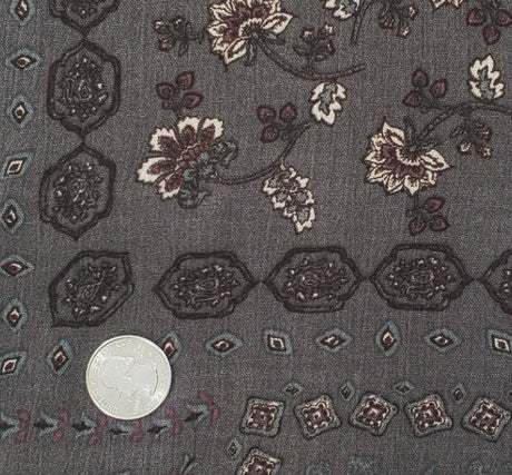 Rayon Crinkle 1D1601 100 Percent Rayon Fabric - Warm Gray, Crinkle Texture, 50/52" Width