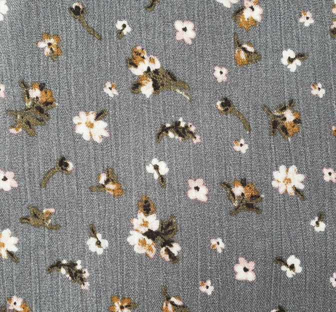 Rayon Crinkle 1D1615 Rayon Fabric - Warm Gray Crinkle Texture, 50/52" Width (1 Yard)