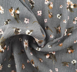 Rayon Crinkle 1D1615 Rayon Fabric - Warm Gray Crinkle Texture, 50/52" Width (1 Yard)