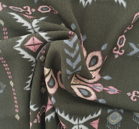Rayon Crinkle 1D1639 100 Percent Rayon Fabric - Deep Gray Crinkle Texture, 50/52" Width