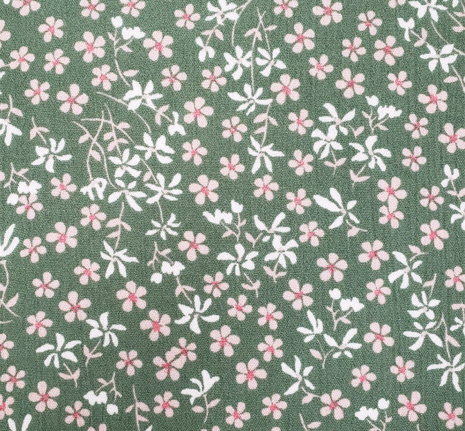 Rayon Crinkle 1D1647 Dark Ivy Rayon Fabric - Dark Ivy Crinkle Texture, 50/52" Width (1 Yard)