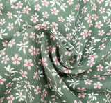 Rayon Crinkle 1D1647 Dark Ivy Rayon Fabric - Dark Ivy Crinkle Texture, 50/52" Width (1 Yard)