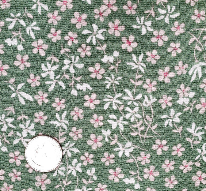 Rayon Crinkle 1D1647 Dark Ivy Rayon Fabric - Dark Ivy Crinkle Texture, 50/52" Width (1 Yard)