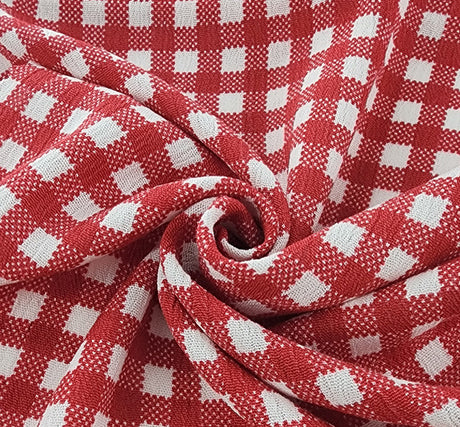 Rayon Crinkle 1D1649 Mars Red Rayon Fabric - Mars Red Crinkle Texture, 50/52" Width (1 Yard)