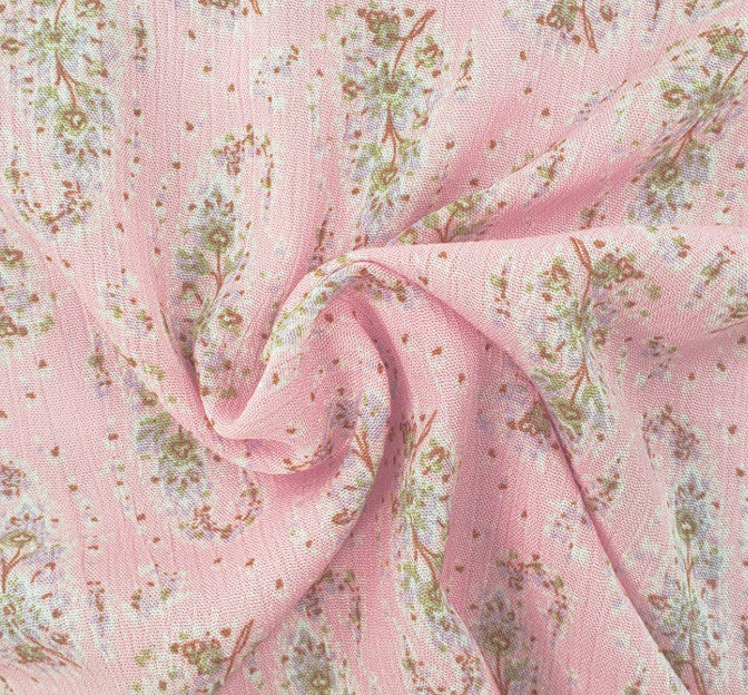 Rayon Crinkle 1D1654 Pink Haze Rayon Fabric - Pink Haze, Crinkle Texture, 50/52" Width