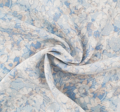 Rayon Slub 1D1673 100 Percent Rayon Fabric - Sky Gray, Slub Texture, 55/56" Width
