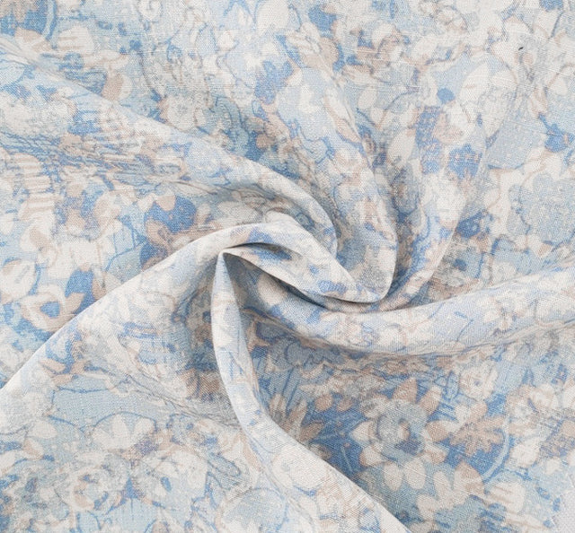 Rayon Slub 1D1673 100 Percent Rayon Fabric - Sky Gray, Slub Texture, 55/56" Width