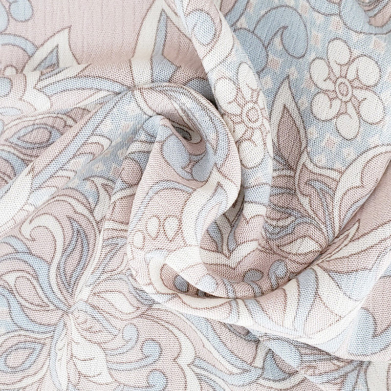 1 Yard Rayon Crinkle Fabric Sky Gray 50/52" Lightweight, Drapey Crepon for Stylish Apparel