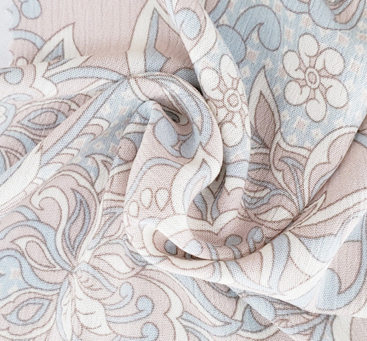 1 Yard Rayon Crinkle Fabric Sky Gray 50/52" Lightweight, Drapey Crepon for Stylish Apparel