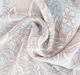 1 Yard Rayon Crinkle Fabric Sky Gray 50/52" Lightweight, Drapey Crepon for Stylish Apparel