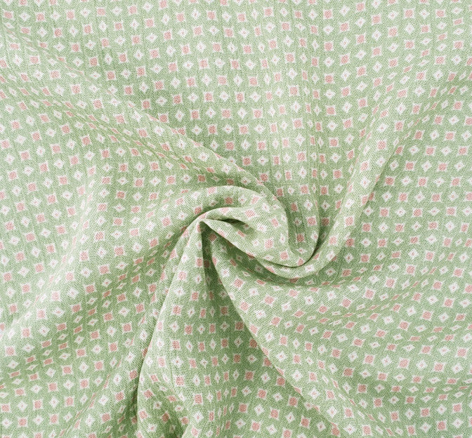 Rayon Crinkle 1D1678 Rayon Fabric - Laurel Green Crinkle Texture, 50/52" Width