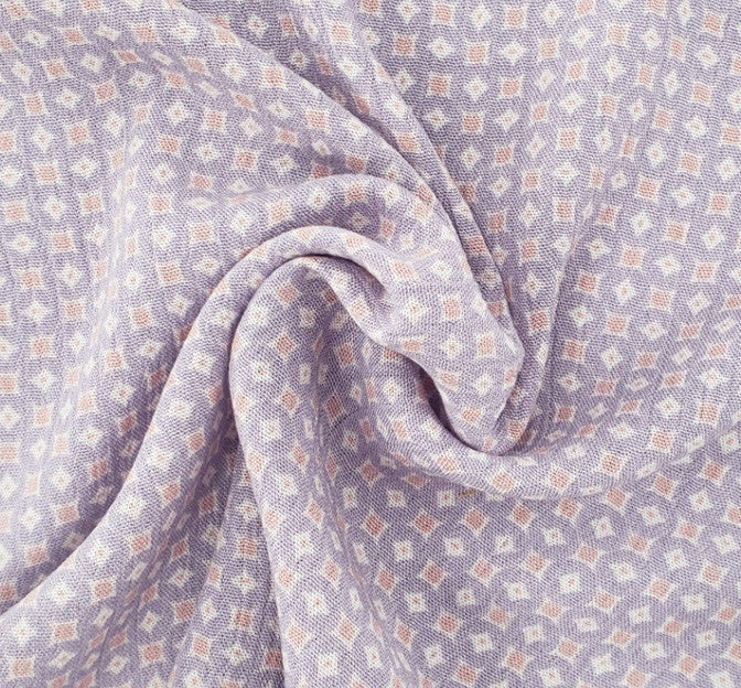 Rayon Crinkle 1D1678 Rayon Fabric - Lavender Crinkle Texture, 50/52" Width (1 Yard)
