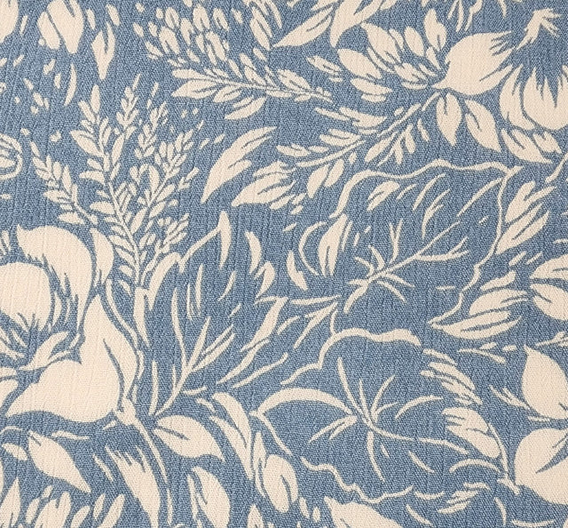 Rayon Crinkle 1D1704 100 Percent Rayon Fabric - Denim Blue Crinkle Texture, 50/52" Width