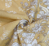 1 Yard Rayon Crinkle Crepon Fabric Mango, Lightweight Woven Apparel Material 50/52" Wide