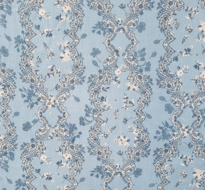 Rayon Crinkle 1D1717 100 Percent Rayon Fabric - Denim Blue Crinkle Texture, 50/52" Width
