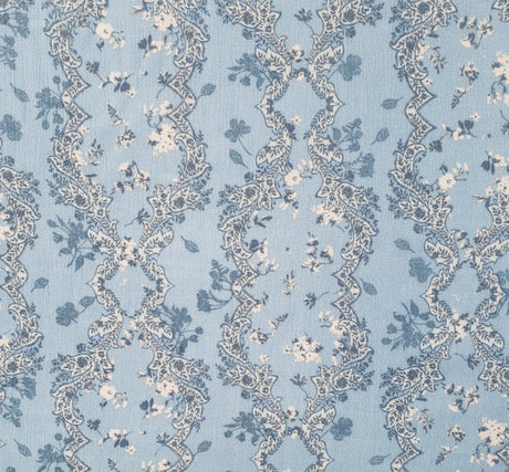 Rayon Crinkle 1D1717 100 Percent Rayon Fabric - Denim Blue Crinkle Texture, 50/52" Width