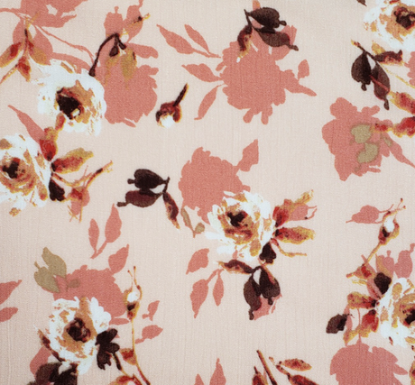 Rayon Crinkle 1D1492 Rayon Fabric - Coral/Gold Crinkle Texture, 50/52" Width