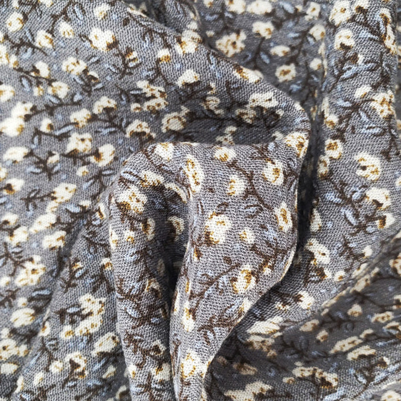 1 Yard Ash Rayon Crepon Fabric Lightweight Woven Textured Pleated Apparel Width 50/52"