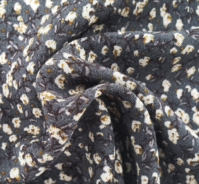 Rayon Crinkle 1D423 100 Percent Rayon Fabric - Asphalt Gray, Crinkle Texture, 50/52" Width (1 Yard)