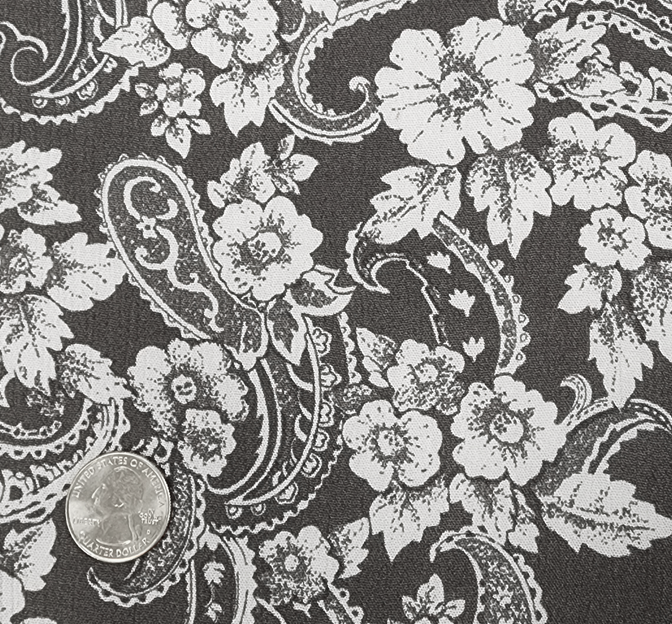 Rayon Crinkle 1D653 Rayon Fabric - Asphalt Gray, Crinkle Texture, 50/52" Width