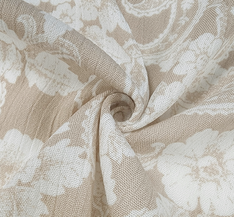 Rayon Crinkle 1D653 Beige Rayon Fabric - Beige Crinkle Texture, 50/52" Width