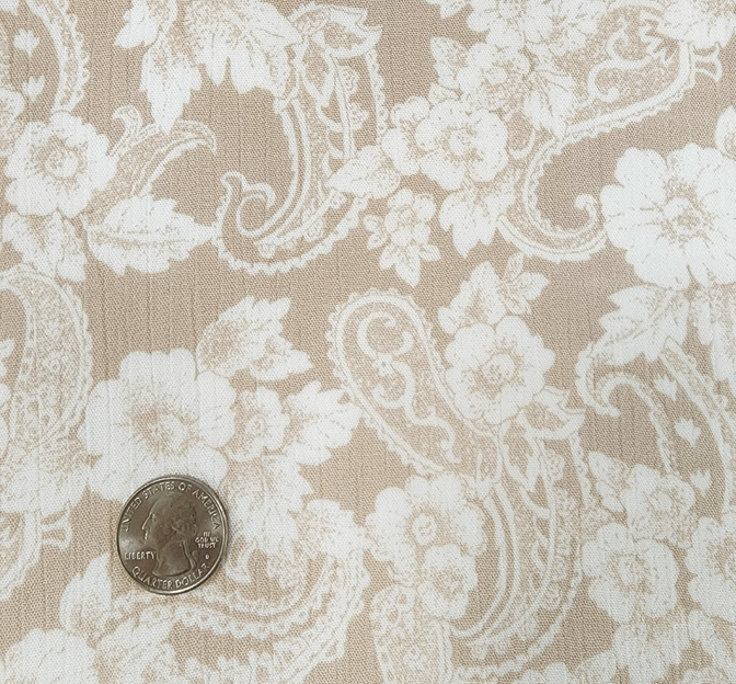 Rayon Crinkle 1D653 Beige Rayon Fabric - Beige Crinkle Texture, 50/52" Width