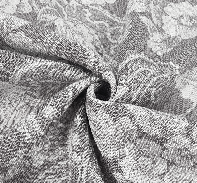 Rayon Crinkle 1D653 Rayon Fabric - Gray Crinkle, 50/52" Width (1 Yard)