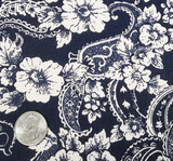 Rayon Crinkle 1D653 Navy Rayon Fabric - Navy Textured, 50/52" Width (1 Yard)