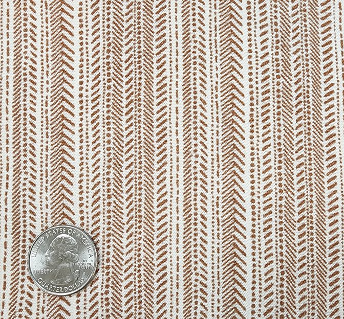 Rayon Crinkle 1D682 100 Percent Rayon Fabric - Ivory/Rust Crinkle Texture, 50/52" Width (1 Yard)