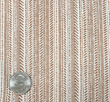 Rayon Crinkle 1D682 100 Percent Rayon Fabric - Ivory/Rust Crinkle Texture, 50/52" Width (1 Yard)